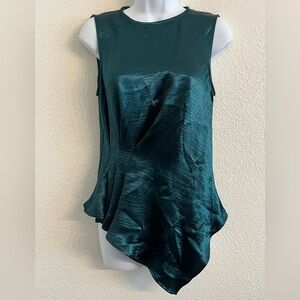 3/$30 Express Asymmetrical Metallic Green Blouse